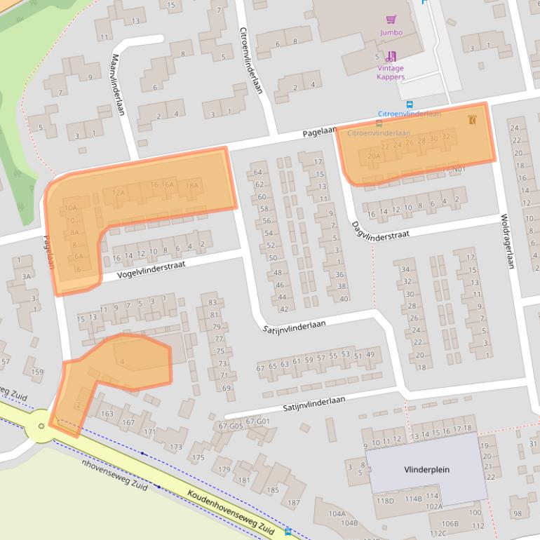 Kaart van postcodegebied 5641CC.