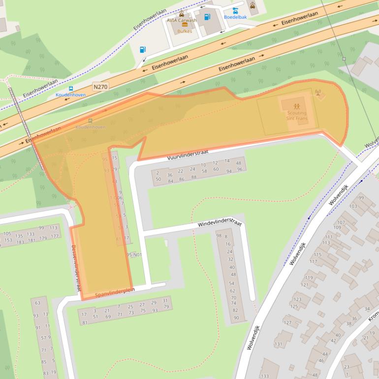 Kaart van postcodegebied 5641DL.