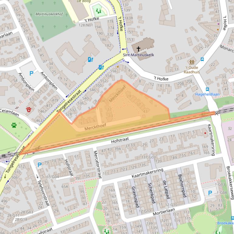 Kaart van postcodegebied 5641GE.