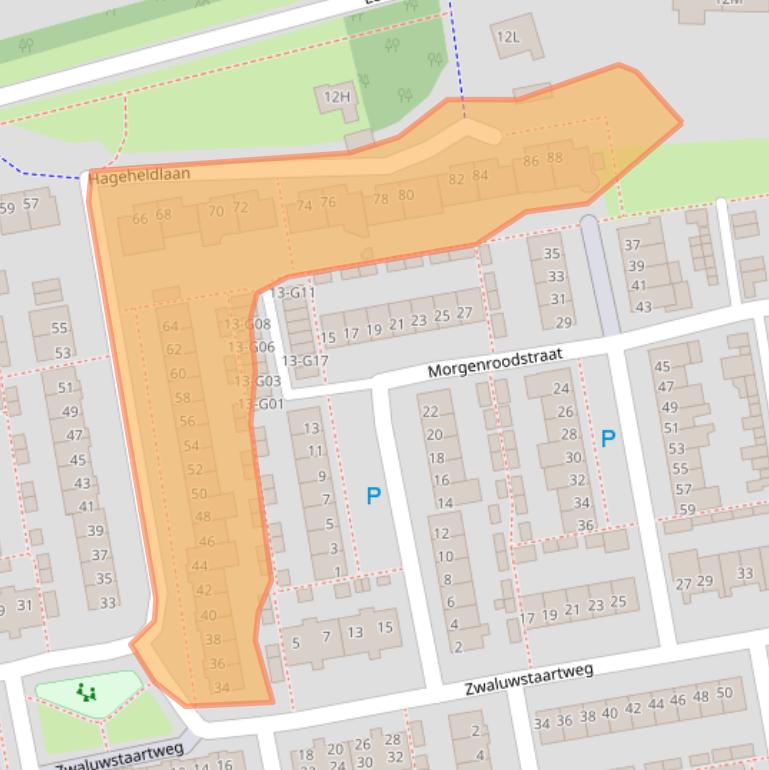 Kaart van postcodegebied 5641GP.