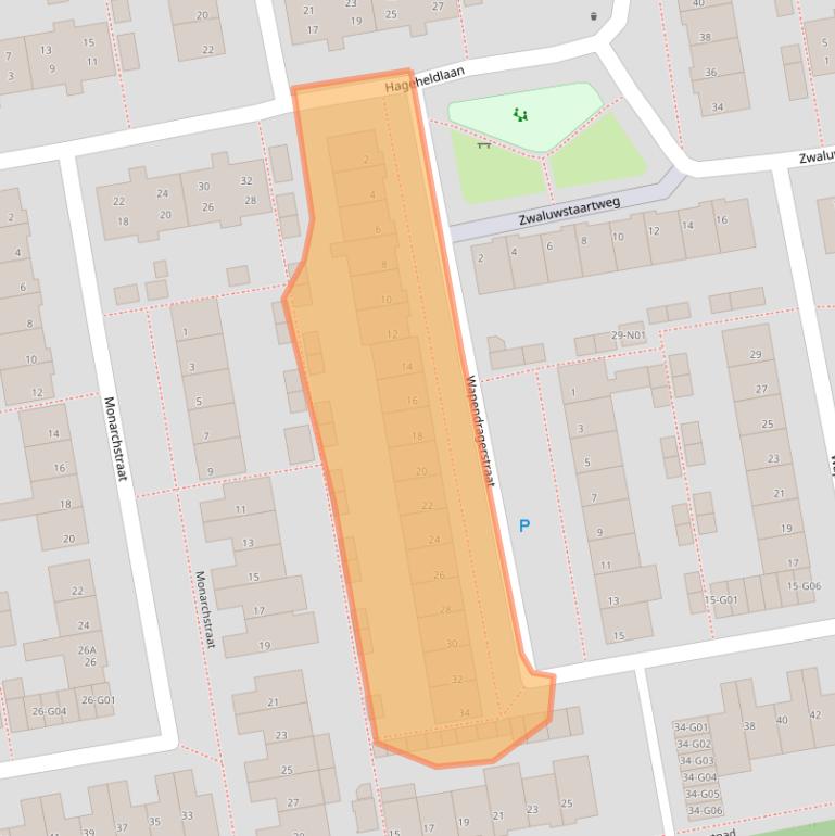 Kaart van postcodegebied 5641GS.
