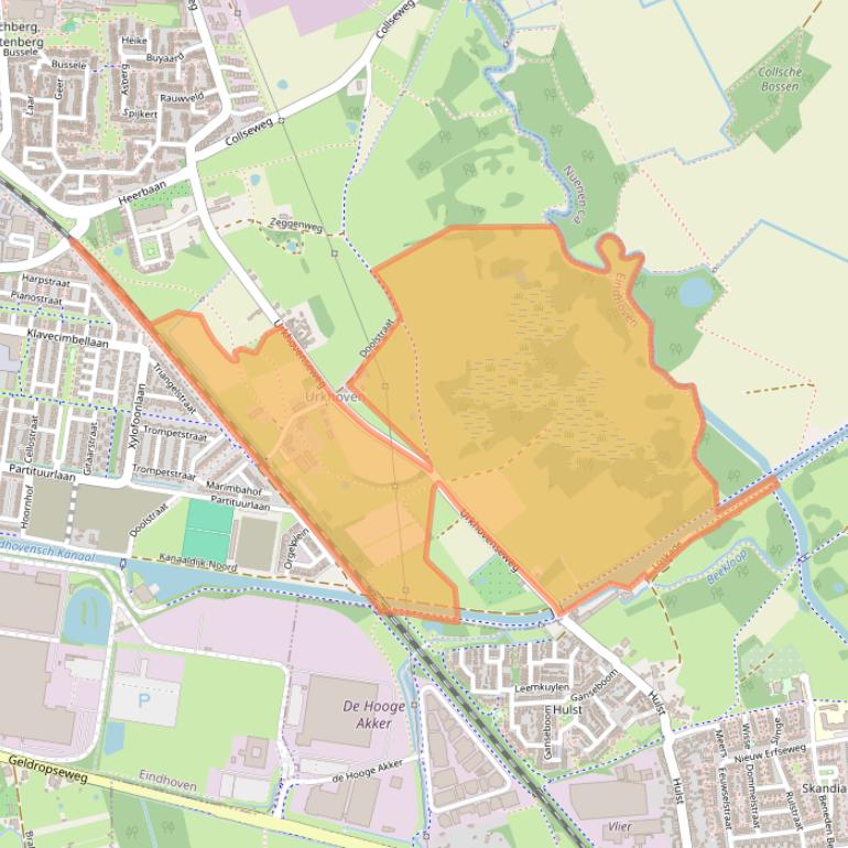 Kaart van postcodegebied 5641JL.