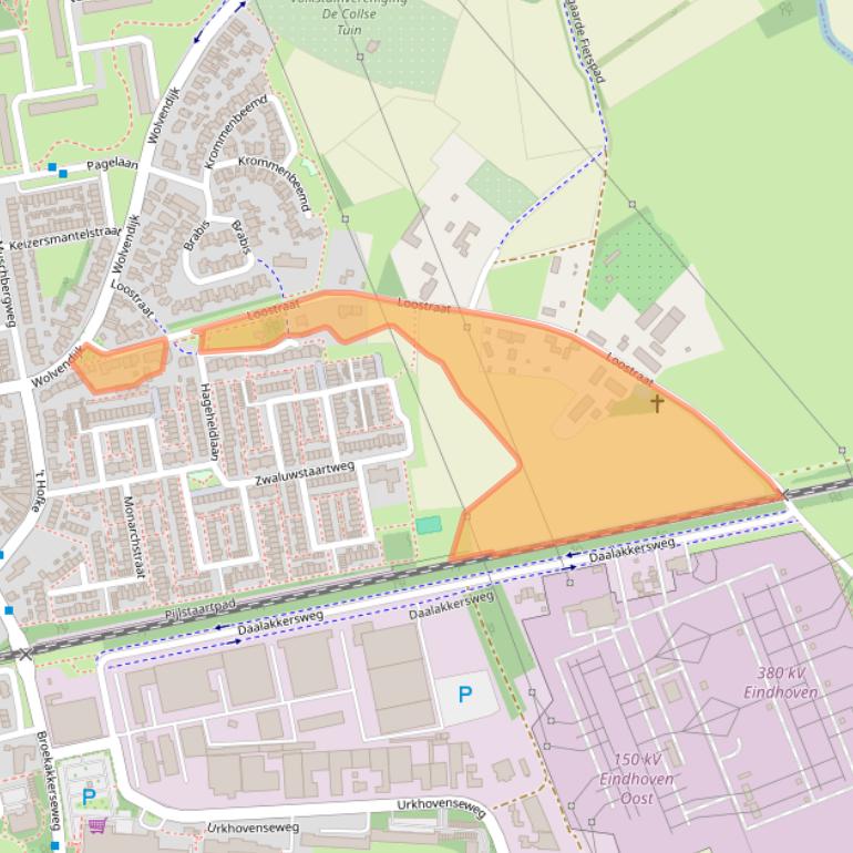Kaart van postcodegebied 5641JS.
