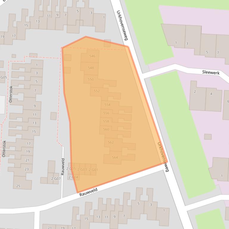 Kaart van postcodegebied 5641KW.