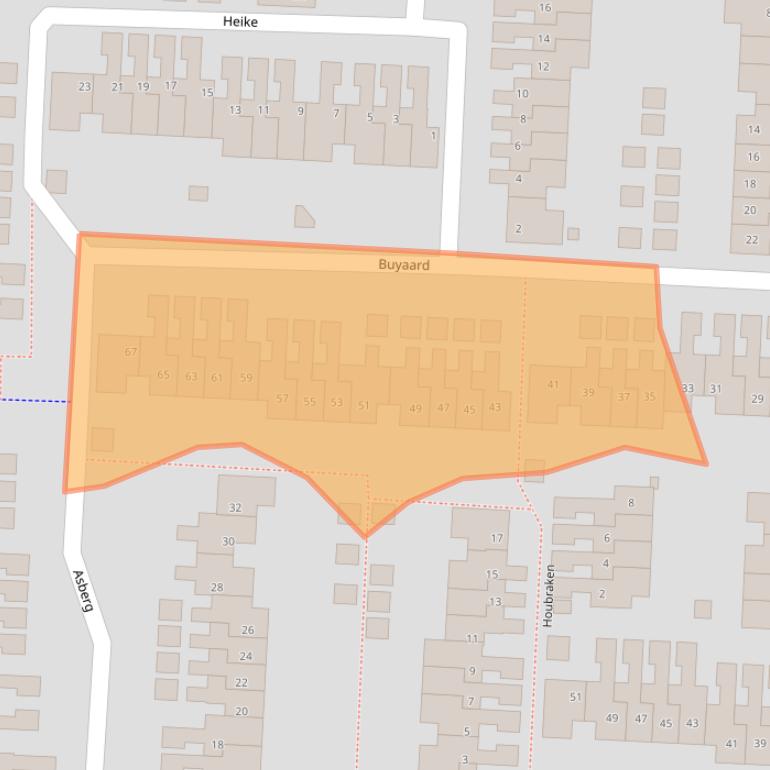 Kaart van postcodegebied 5641LM.