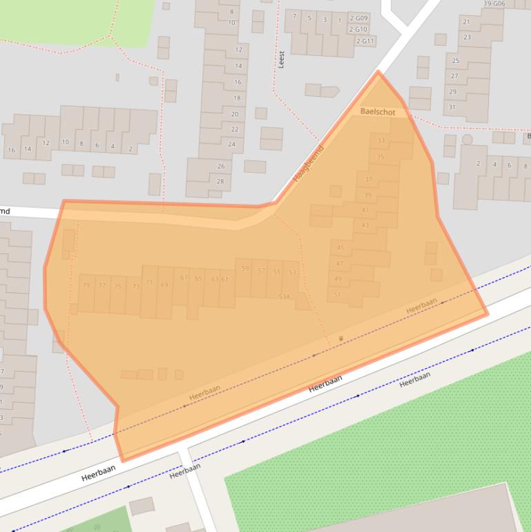 Kaart van postcodegebied 5641NB.