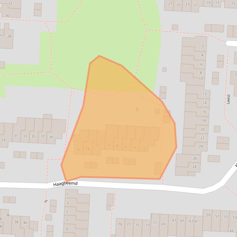 Kaart van postcodegebied 5641NC.