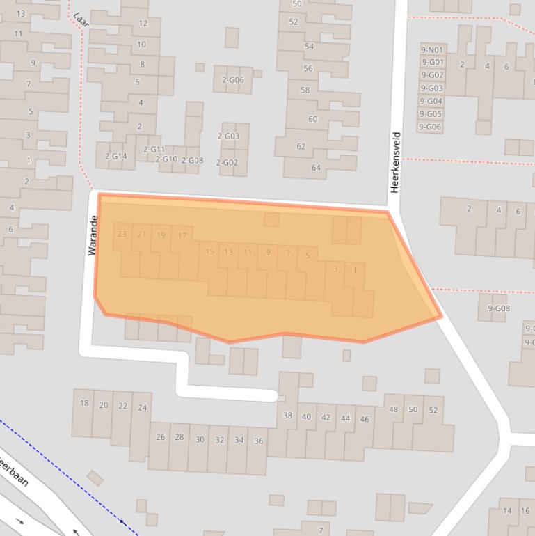 Kaart van postcodegebied 5641PH.