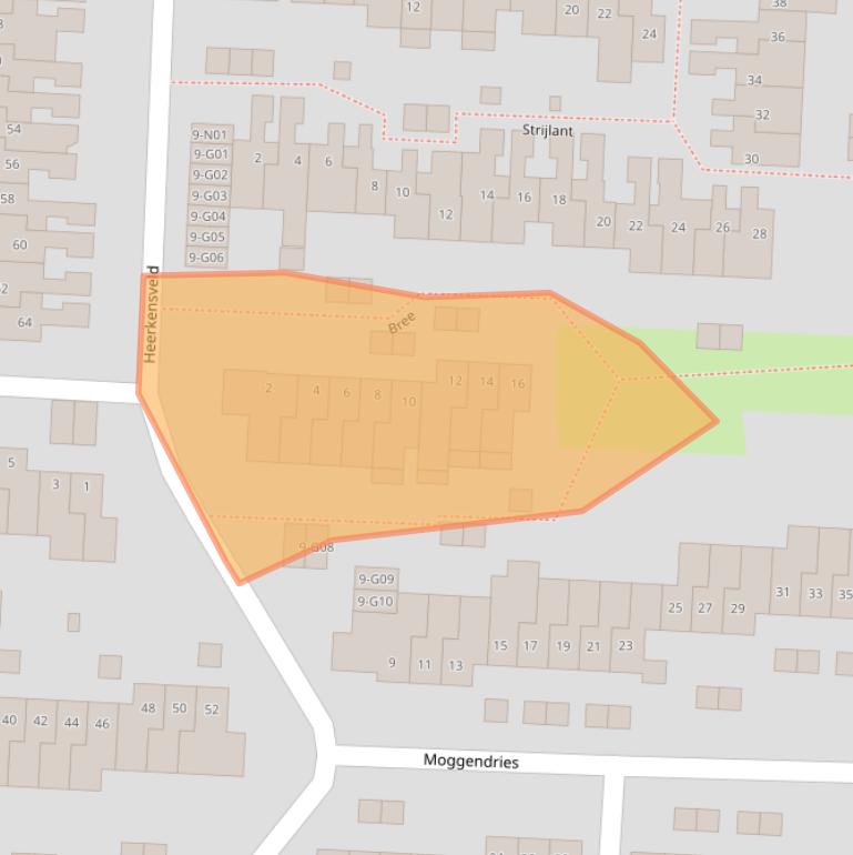 Kaart van postcodegebied 5641PS.