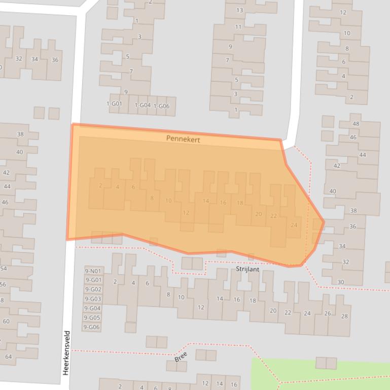 Kaart van postcodegebied 5641PZ.