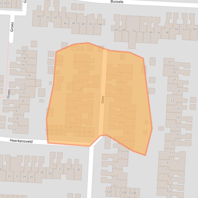 Kaart van postcodegebied 5641RA.