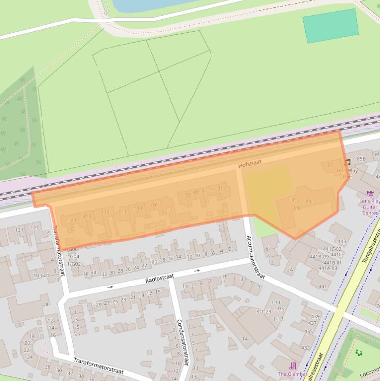 Kaart van postcodegebied 5641TC.