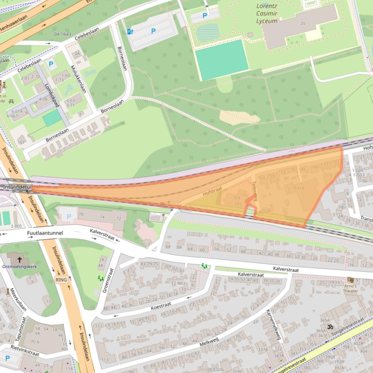 Kaart van postcodegebied 5641TD.