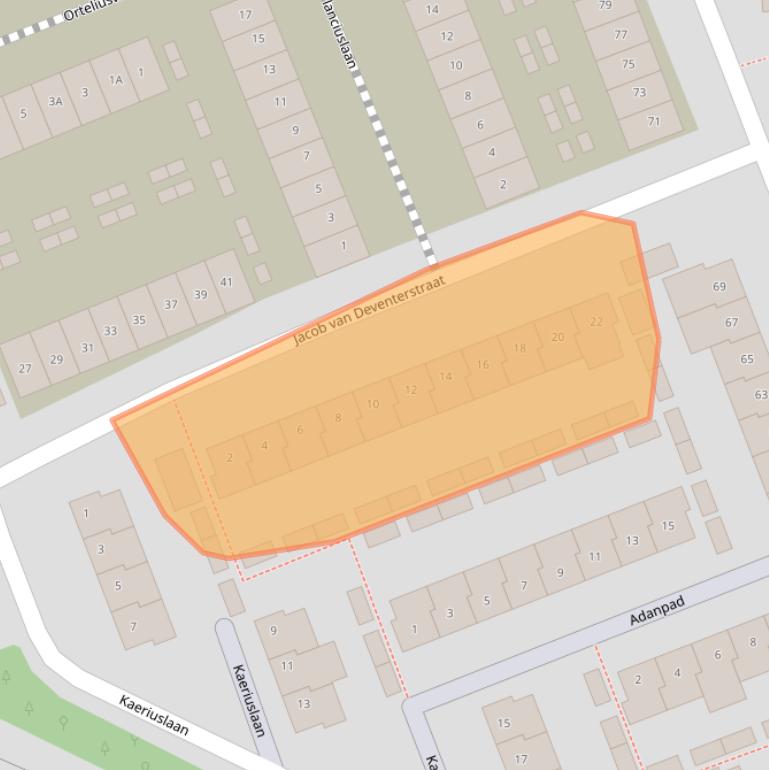 Kaart van postcodegebied 5641TZ.