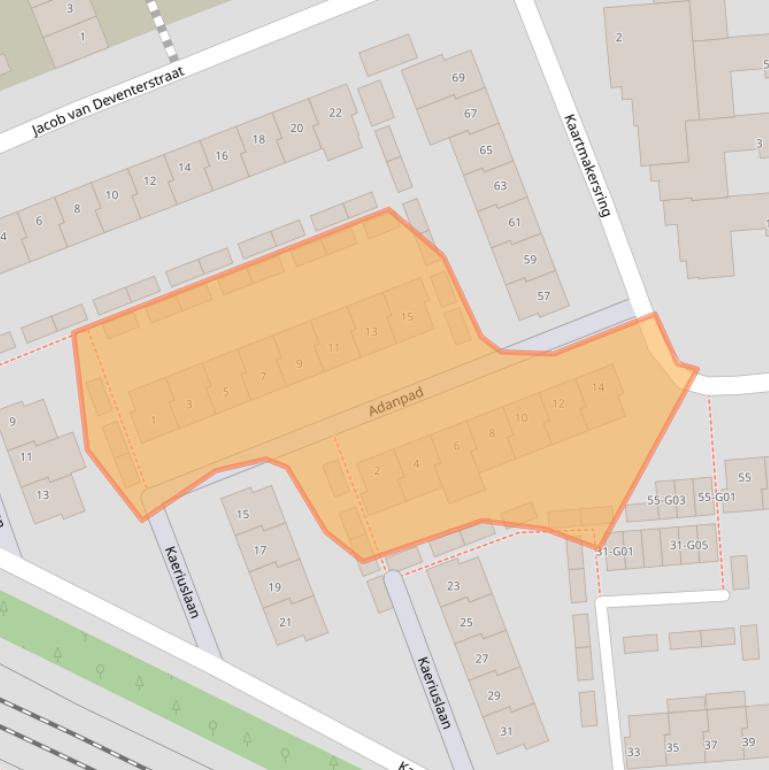 Kaart van postcodegebied 5641VA.