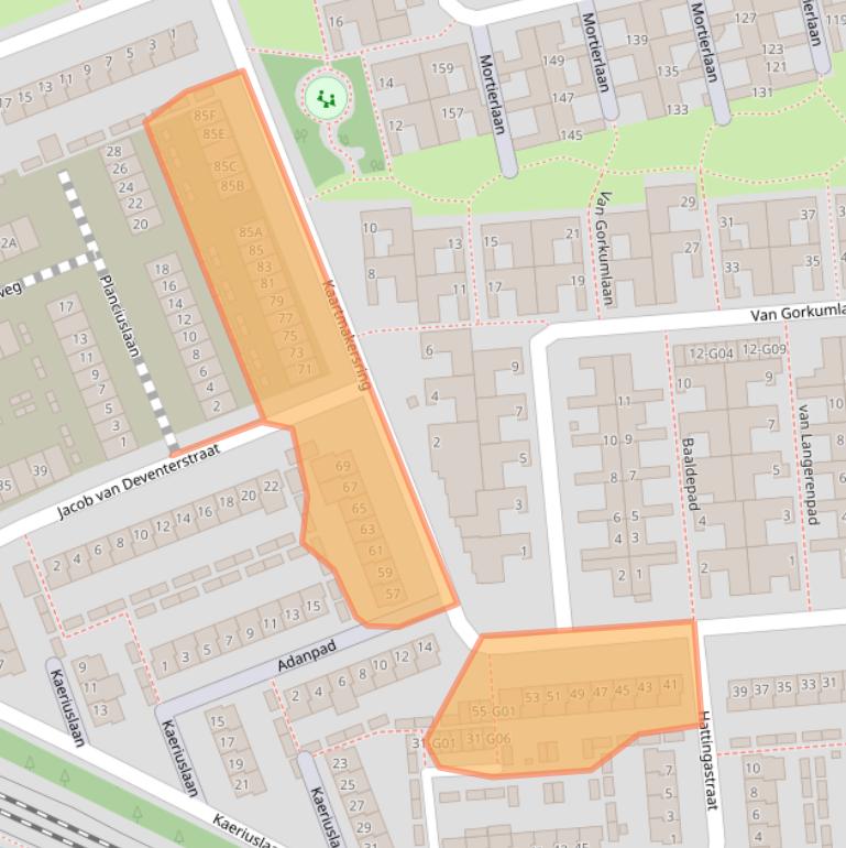 Kaart van postcodegebied 5641VC.