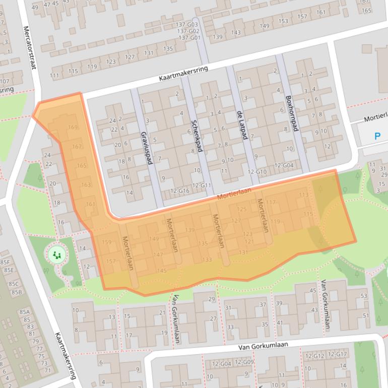 Kaart van postcodegebied 5641WC.