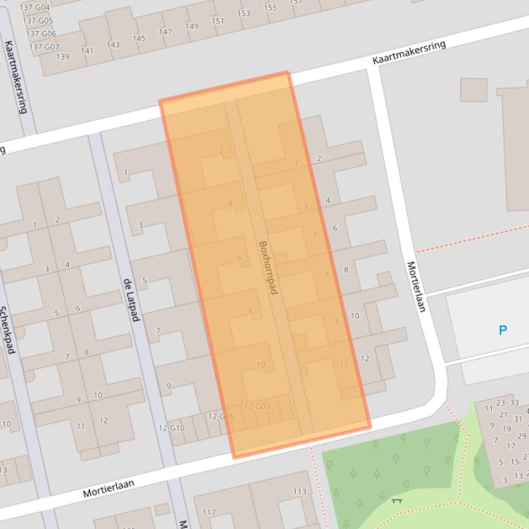 Kaart van postcodegebied 5641WG.