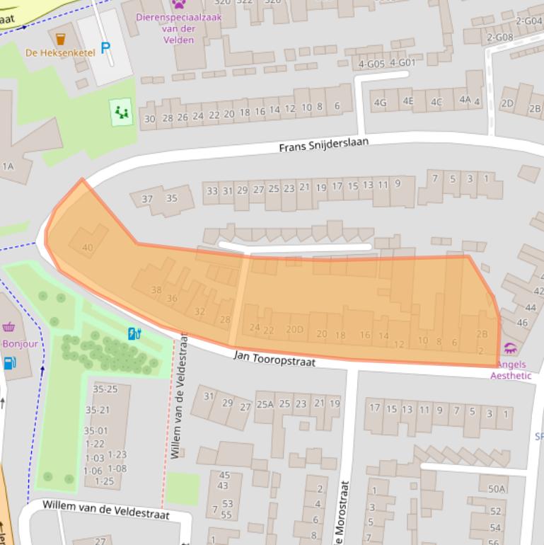 Kaart van postcodegebied 5642AK.