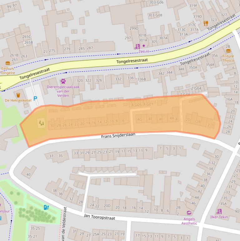Kaart van postcodegebied 5642AN.