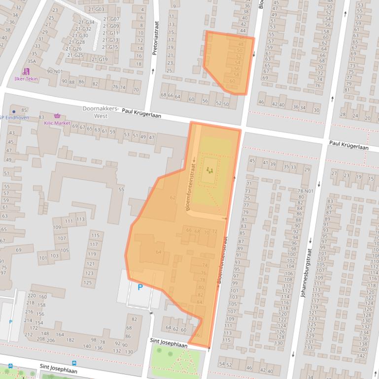 Kaart van postcodegebied 5642EH.