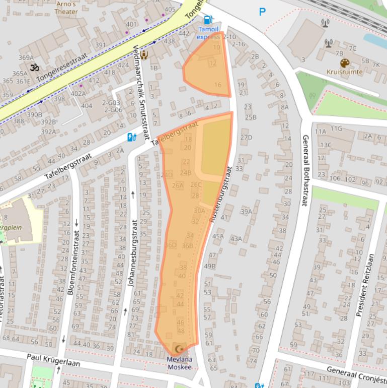 Kaart van postcodegebied 5642EW.