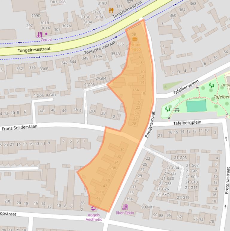 Kaart van postcodegebied 5642GC.