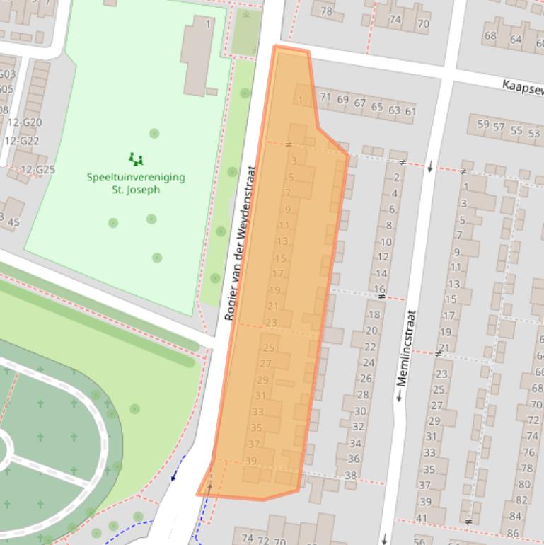 Kaart van postcodegebied 5642JG.