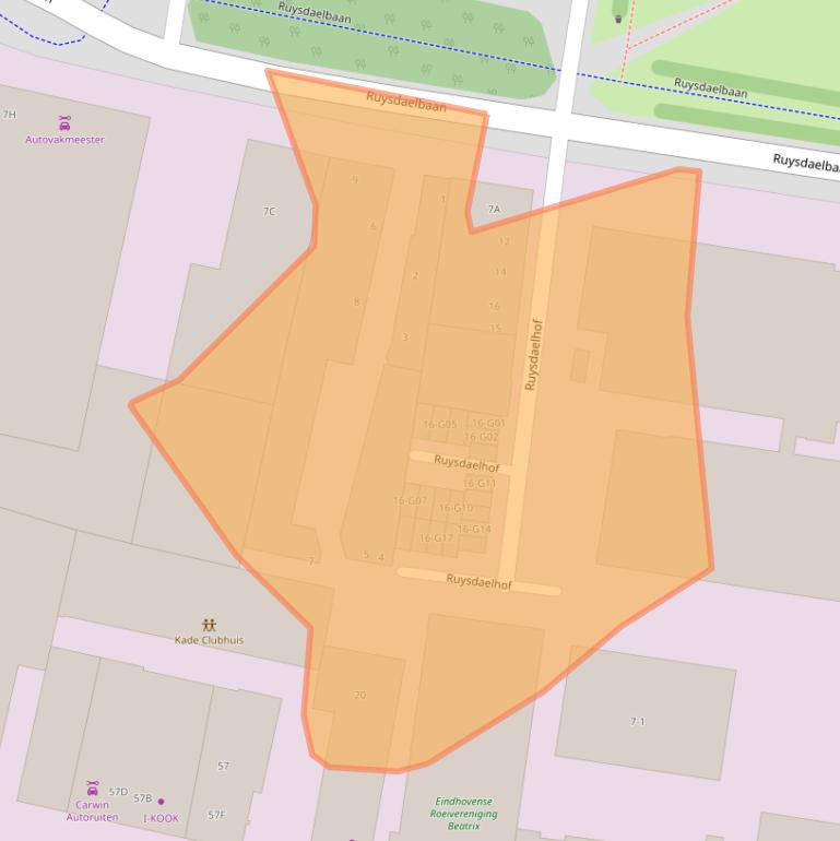 Kaart van postcodegebied 5642JM.