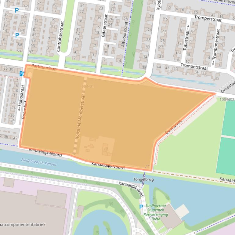 Kaart van postcodegebied 5642LB.