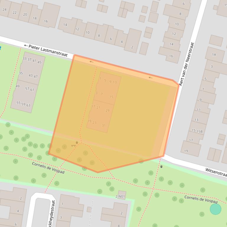 Kaart van postcodegebied 5642LL.