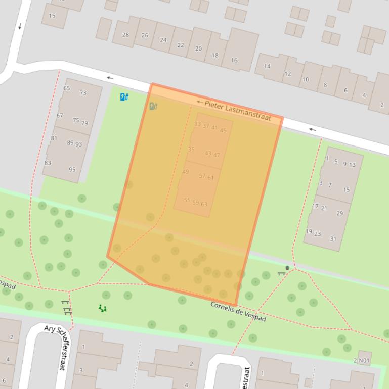 Kaart van postcodegebied 5642LM.