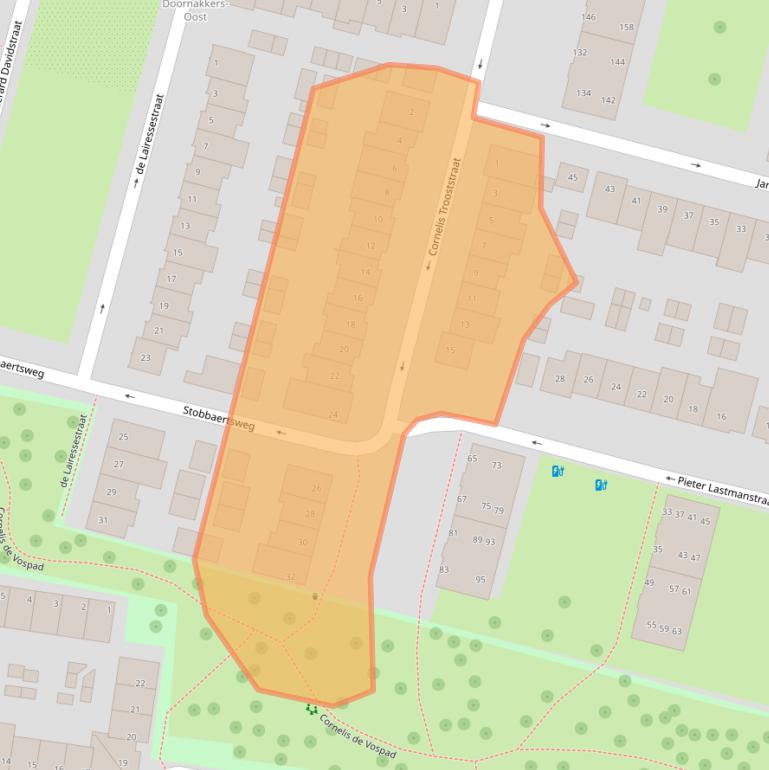 Kaart van postcodegebied 5642LR.
