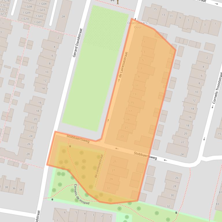 Kaart van postcodegebied 5642LS.