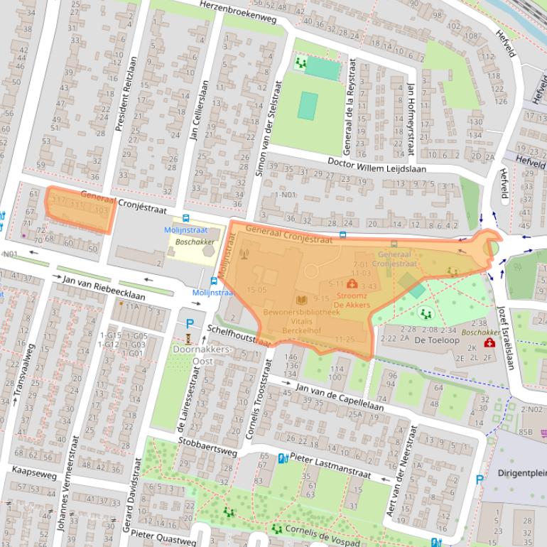 Kaart van postcodegebied 5642MH.