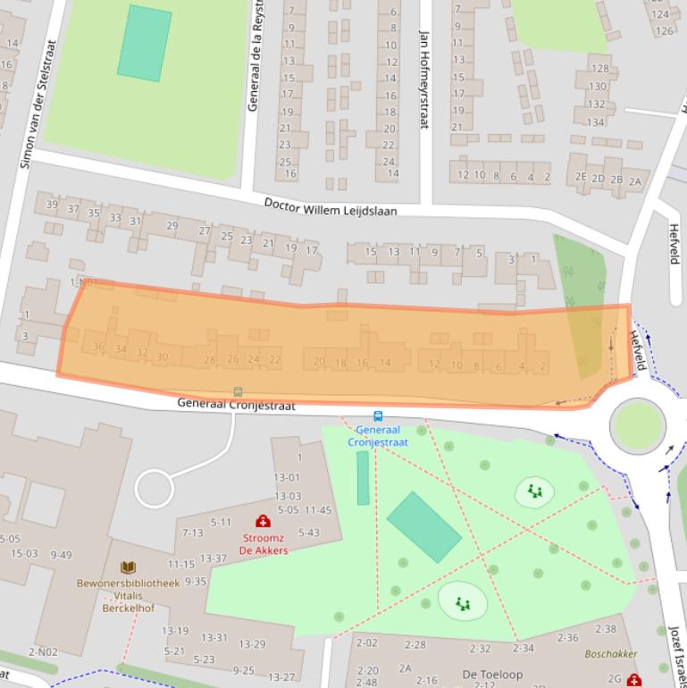 Kaart van postcodegebied 5642MJ.