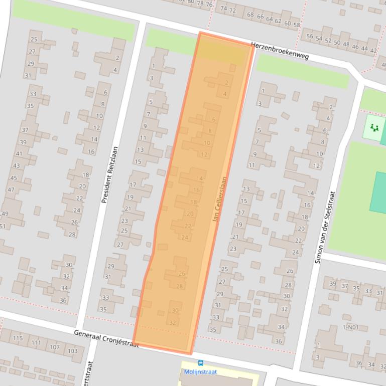 Kaart van postcodegebied 5642NS.