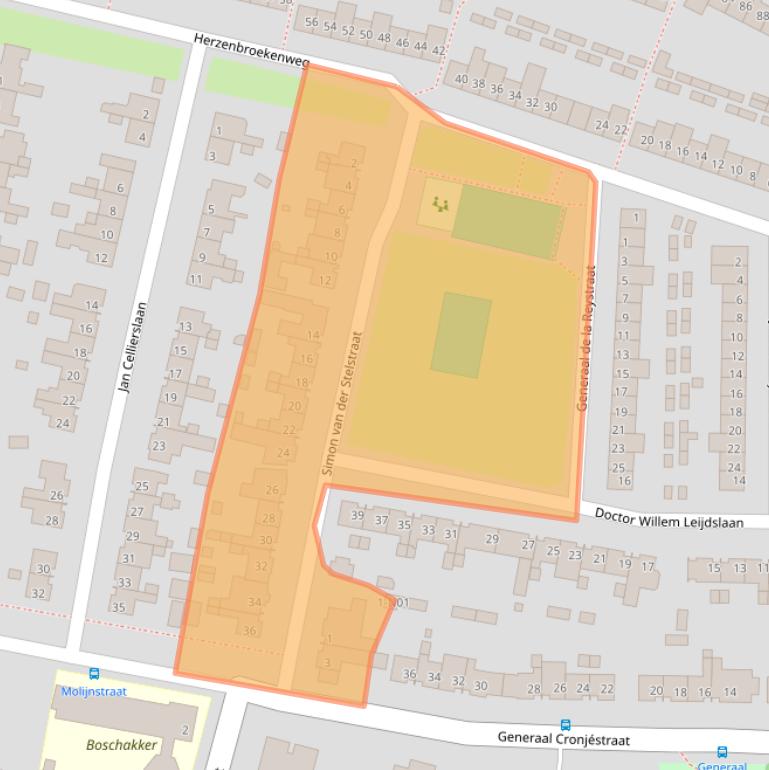 Kaart van postcodegebied 5642NW.