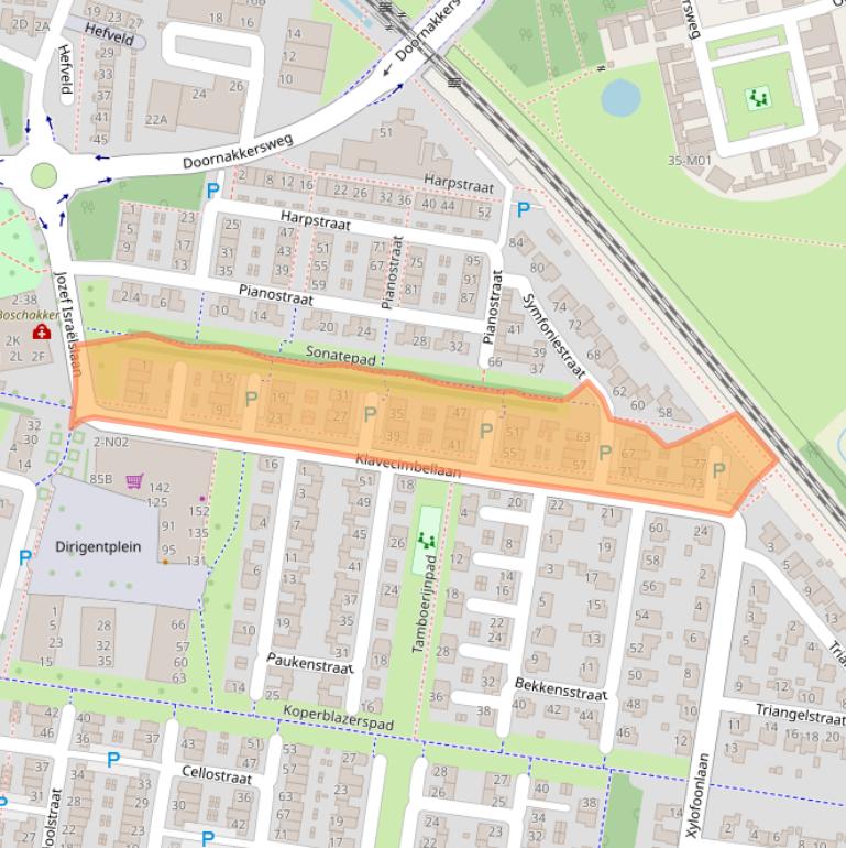 Kaart van postcodegebied 5642RG.