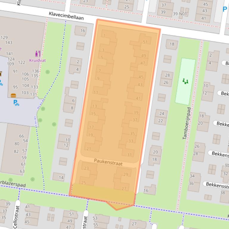 Kaart van postcodegebied 5642RL.