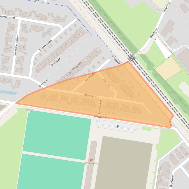 Kaart van postcodegebied 5642RZ.