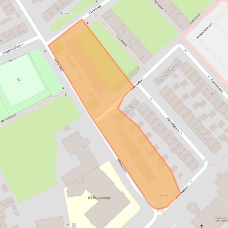 Kaart van postcodegebied 5643BM.