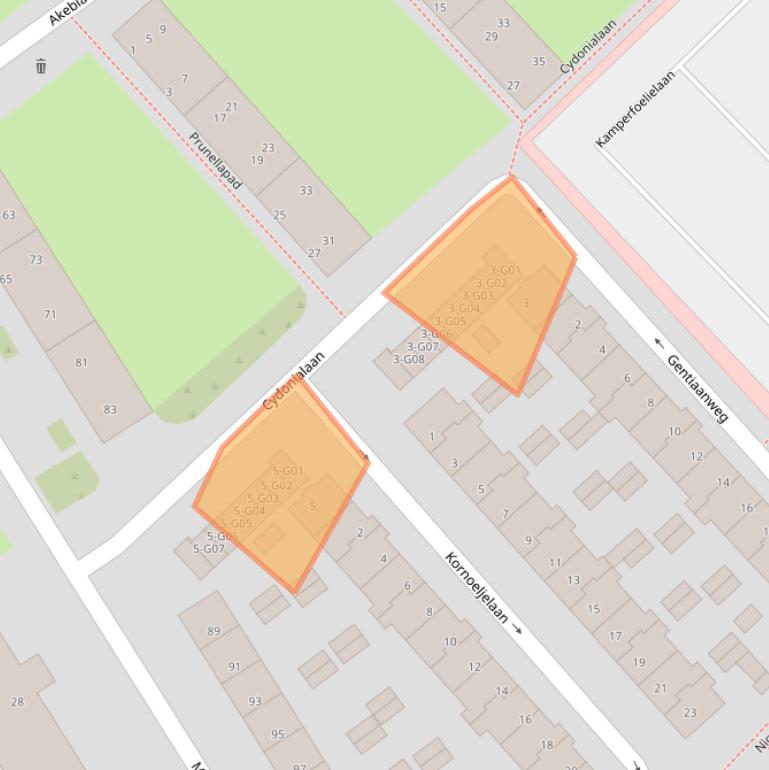 Kaart van postcodegebied 5643BZ.