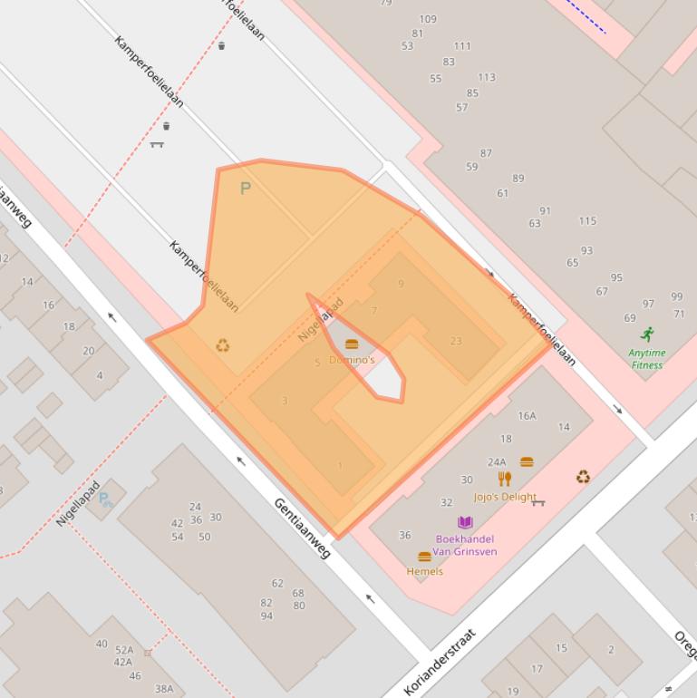 Kaart van postcodegebied 5643CA.