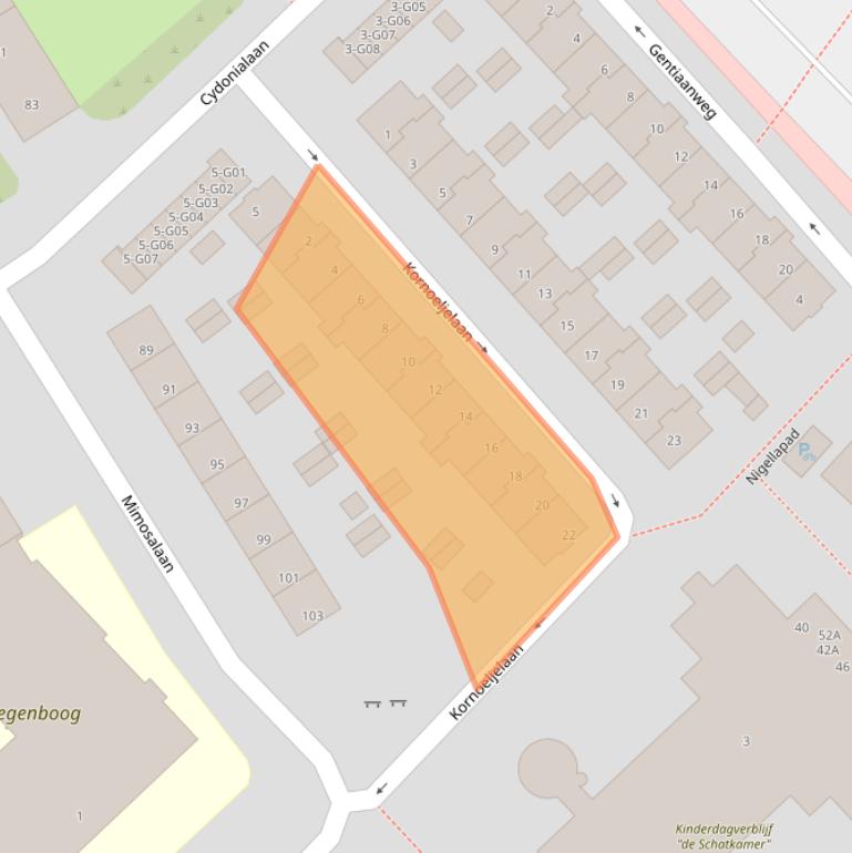 Kaart van postcodegebied 5643CE.