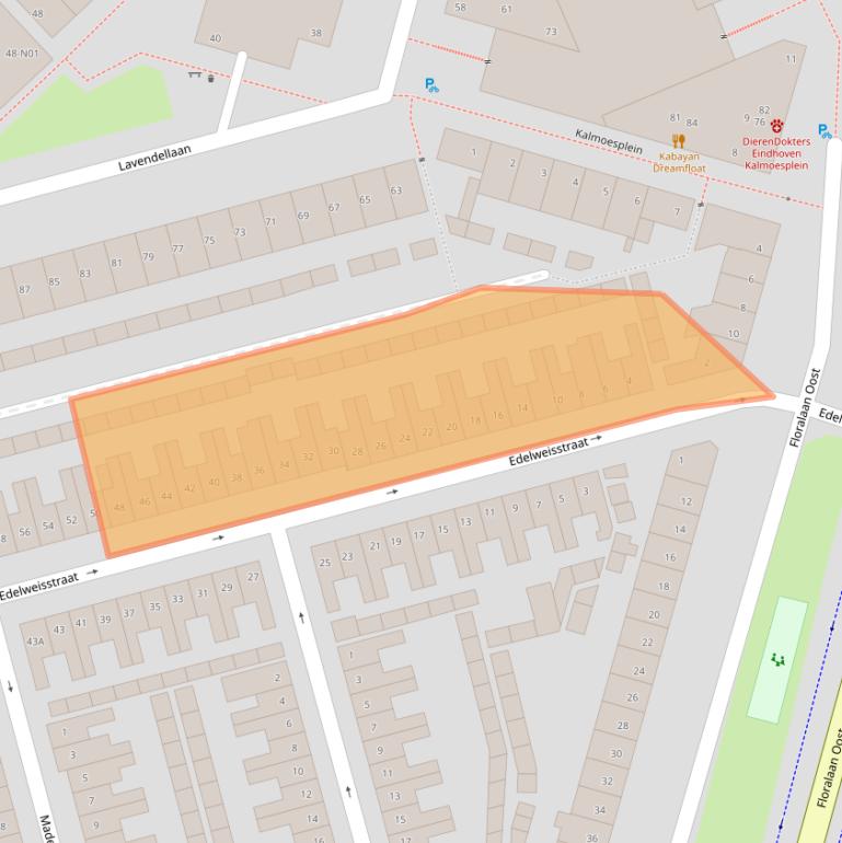 Kaart van postcodegebied 5643GJ.