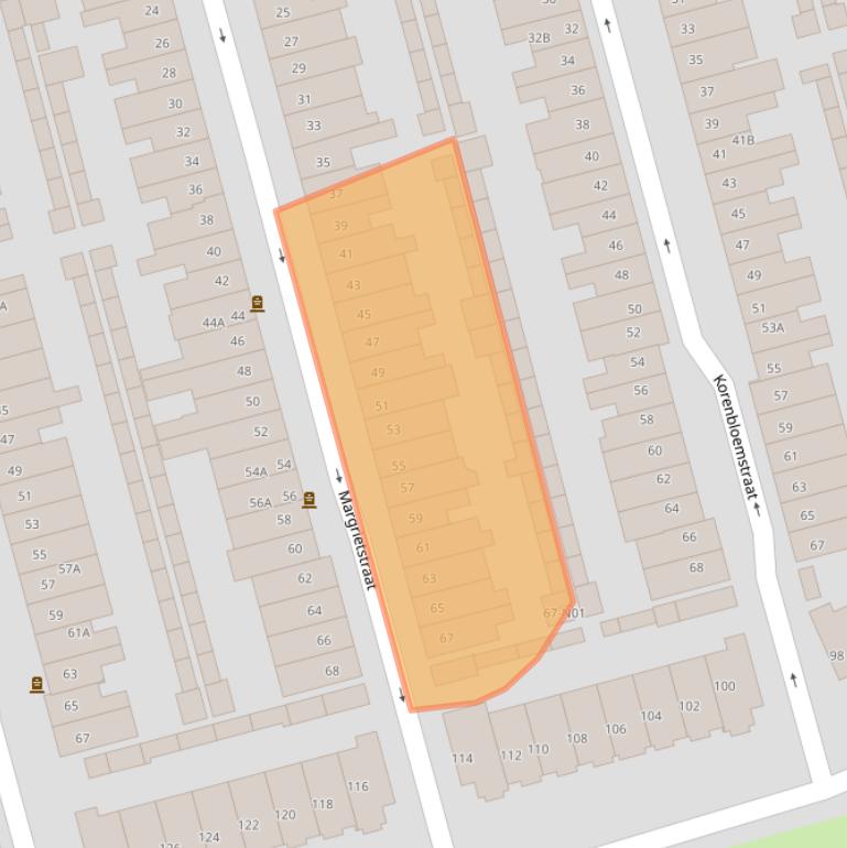 Kaart van postcodegebied 5643HG.