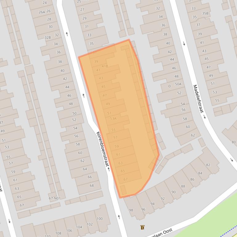 Kaart van postcodegebied 5643HL.