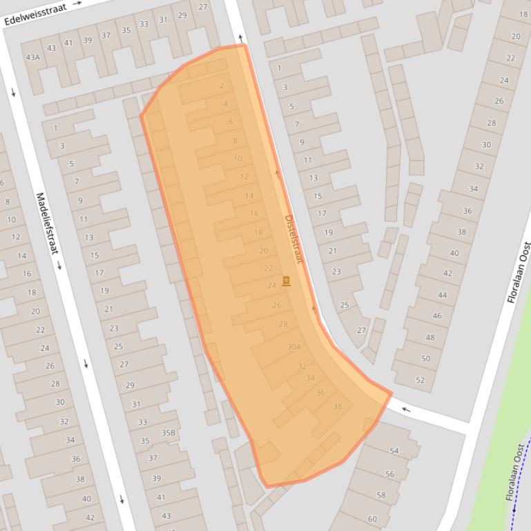 Kaart van postcodegebied 5643HW.