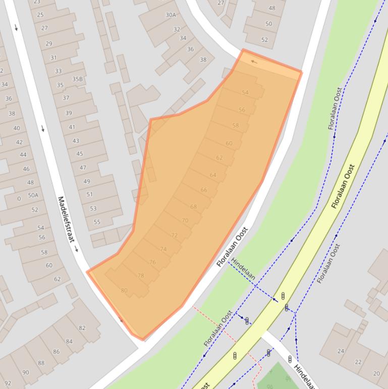 Kaart van postcodegebied 5643JB.